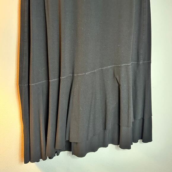 Lilla P Black Tiered Sleeveless V-Neck Midi Dress Size Large - Picture 7 of 8